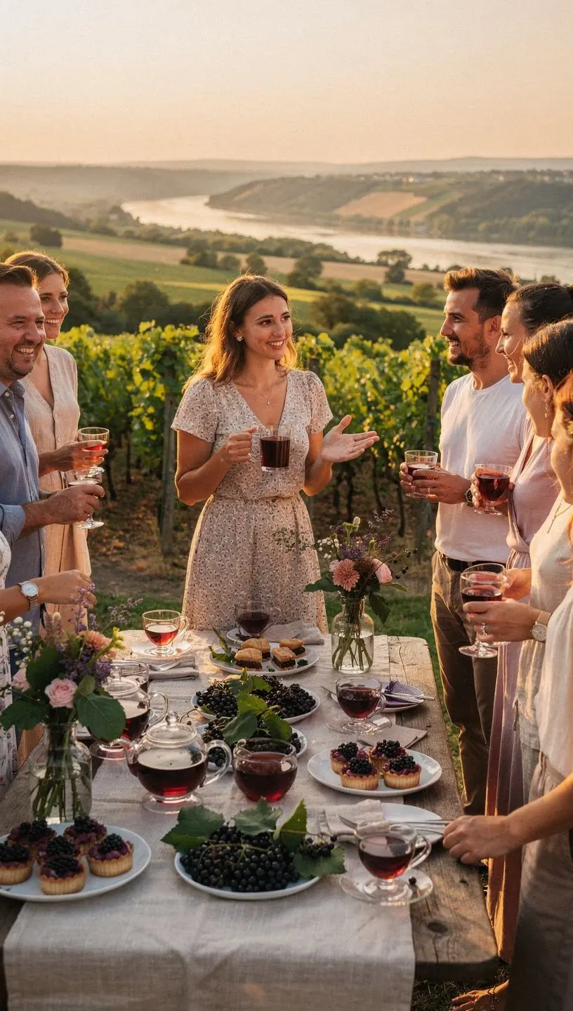 Bogyós gyümölcsök és zöld levelek keveréke egy csészében.